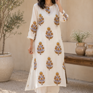 Ivory Floral Printed Co-ord sets