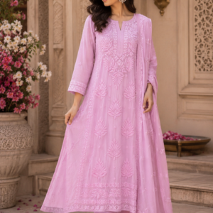 Blush Pink Embroidered Kurti set