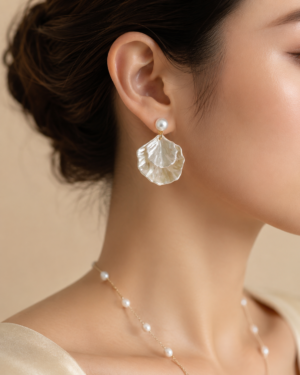 Mother of Pearl Shell Drop Earrings